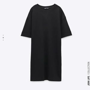 NWT black tee shirt dress ZARA